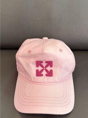 Off-White Kids Pink Logo Cap